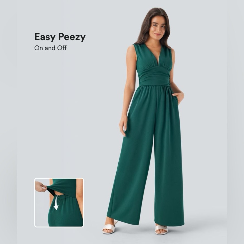 Elegant Green Jumpsuit - Picture 3 of 3